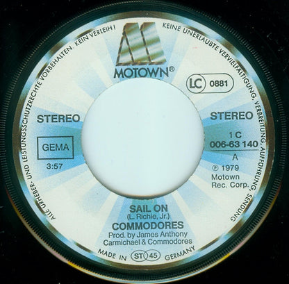 Commodores : Sail On (7", Single)