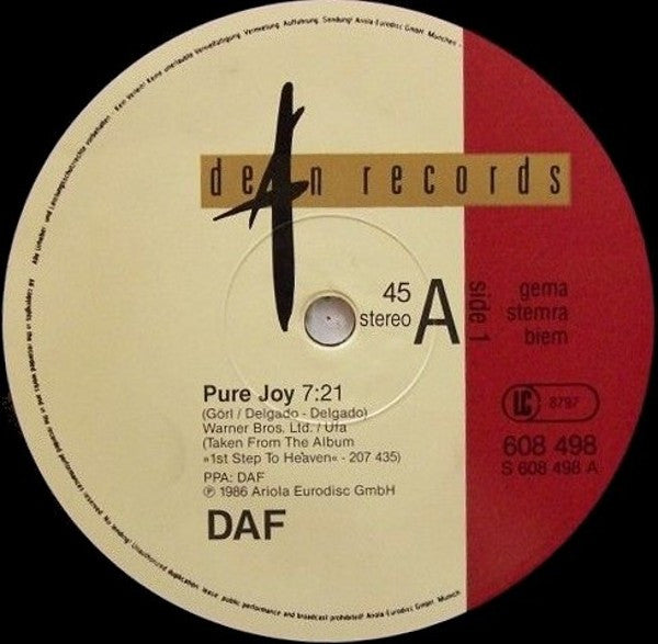 DAF* : Pure Joy (Mix 12") (12", Maxi)