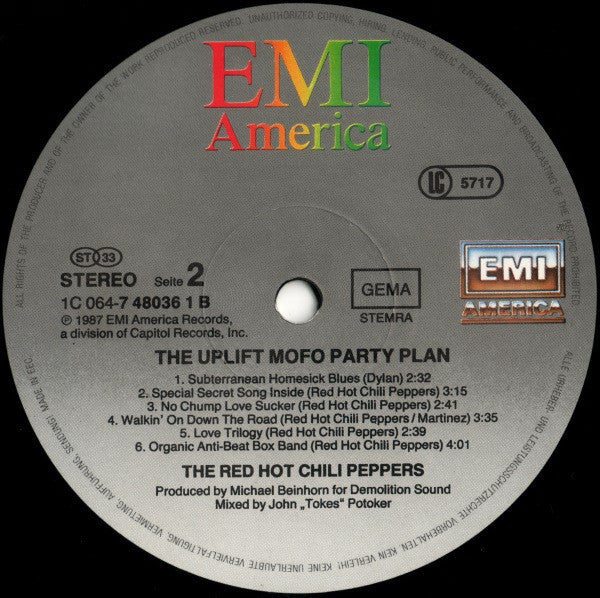 The Red Hot Chili Peppers* : The Uplift Mofo Party Plan (LP, Album)