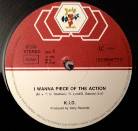 K.I.D. : I Wanna Piece Of The Action (12", Maxi)