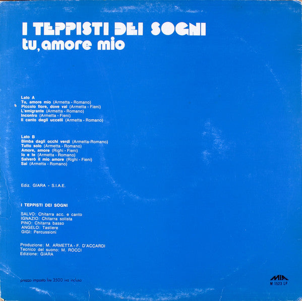 I Teppisti Dei Sogni : Tu, Amore Mio (LP, Album)