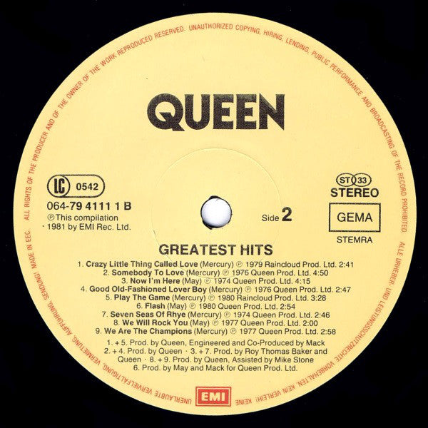 Queen : Greatest Hits (LP, Comp, RE)