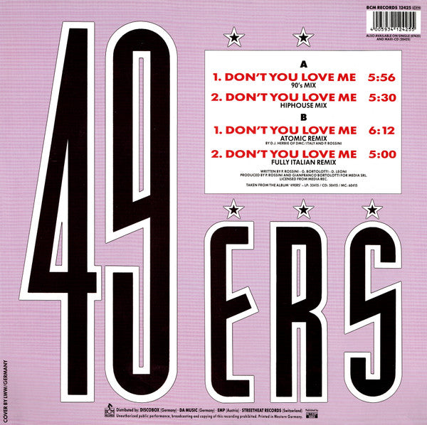 49ers : Don't You Love Me (12", Maxi)