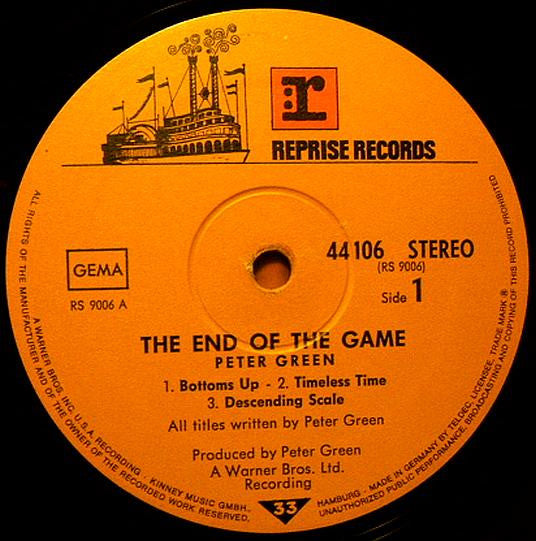 Peter Green (2) : The End Of The Game (LP, Album, RP)