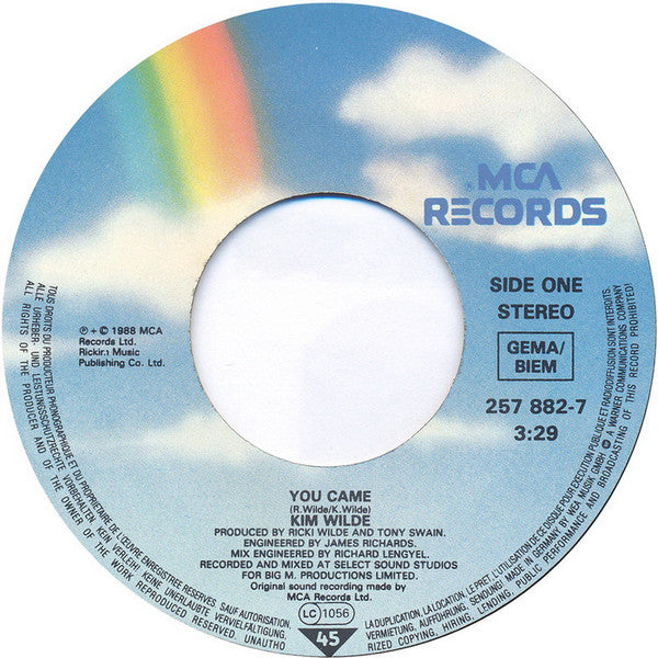 Kim Wilde : You Came (7", Single)