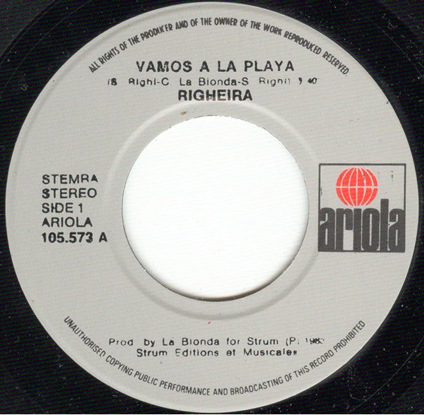 Righeira : Vamos A La Playa (7", Single)
