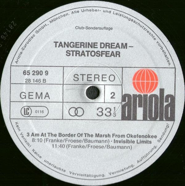 Tangerine Dream : Stratosfear (LP, Album, Club)