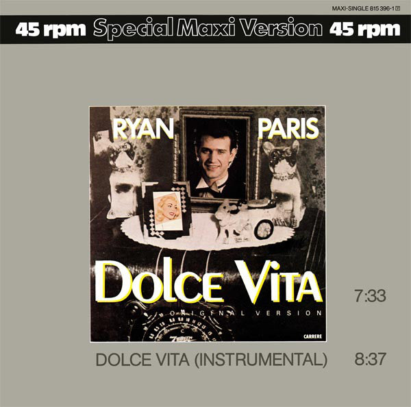 Ryan Paris : Dolce Vita (Original Version) (12", Maxi)