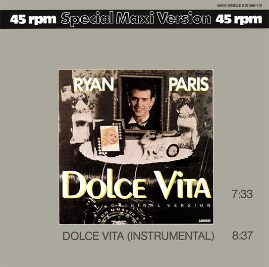Ryan Paris : Dolce Vita (Original Version) (12", Maxi)