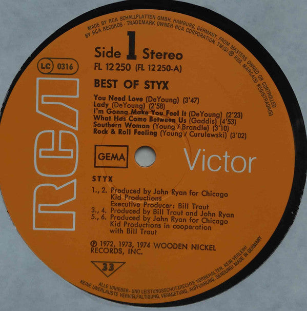 Styx : Best Of Styx (LP, Comp)