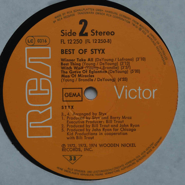 Styx : Best Of Styx (LP, Comp)