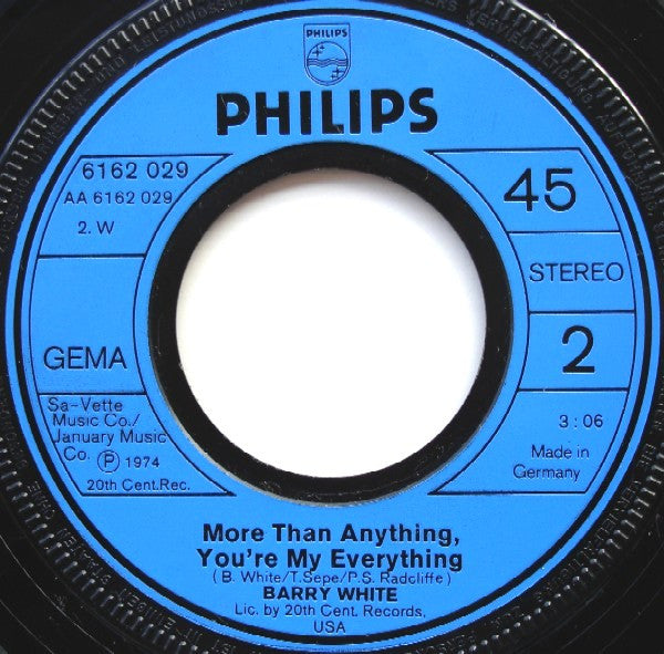 Barry White : You're The First, The Last, My Everything (7", Single)