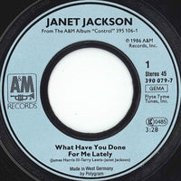 Janet Jackson : What Have You Done For Me Lately (7", Single)