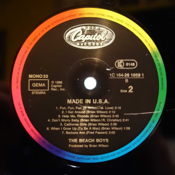 The Beach Boys : Made In U.S.A. (2xLP, Comp, Mono, Gat)