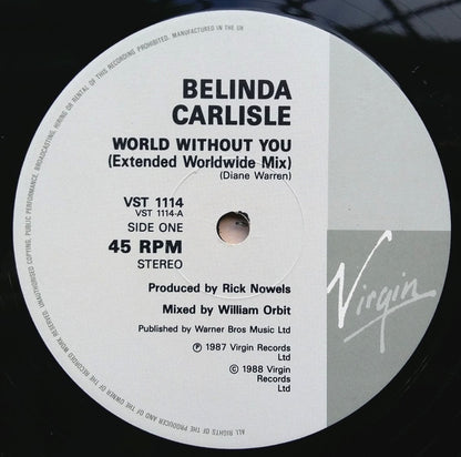Belinda Carlisle : World Without You (12", Single)