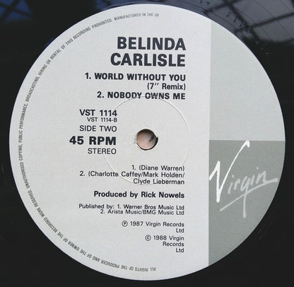Belinda Carlisle : World Without You (12", Single)