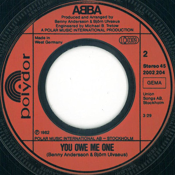ABBA : Under Attack / You Owe Me One (7", Single)