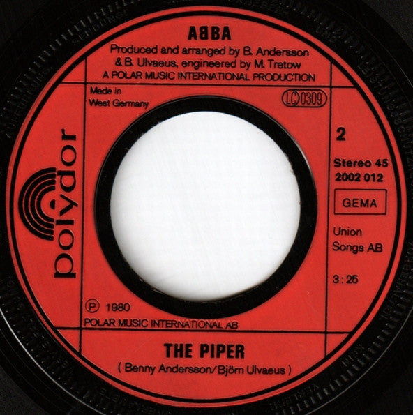 ABBA : Super Trouper / The Piper (7", Single)