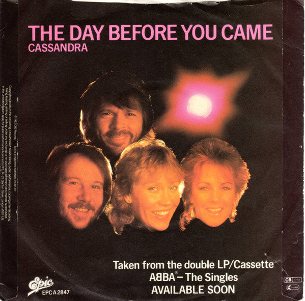 ABBA : The Day Before You Came (7", Single, Inj)