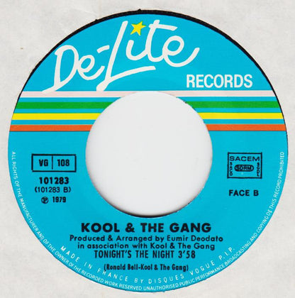 Kool & The Gang : Tonight's The Night / Too Hot (7")