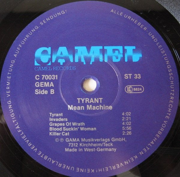 Tyrant (13) : Mean Machine (LP, Album)