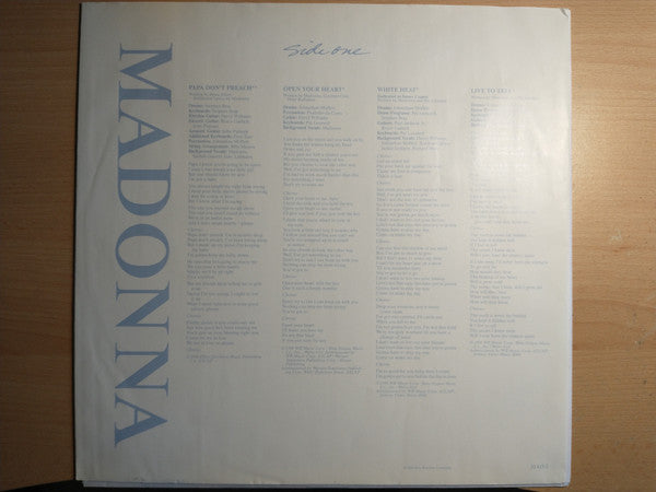 Madonna : True Blue (LP, Album, Club)