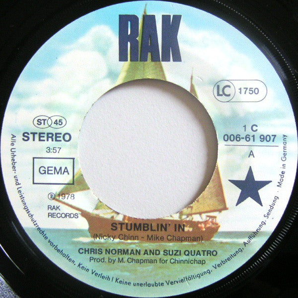 Chris Norman & Suzi Quatro : Stumblin' In (7", Single)