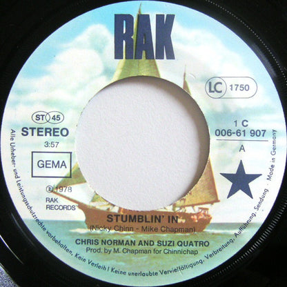 Chris Norman & Suzi Quatro : Stumblin' In (7", Single)