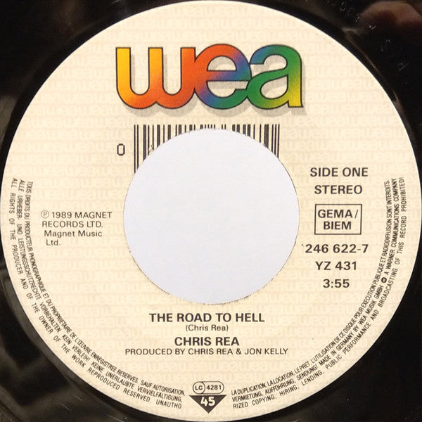 Chris Rea : The Road To Hell (Part 2) (7", Single)