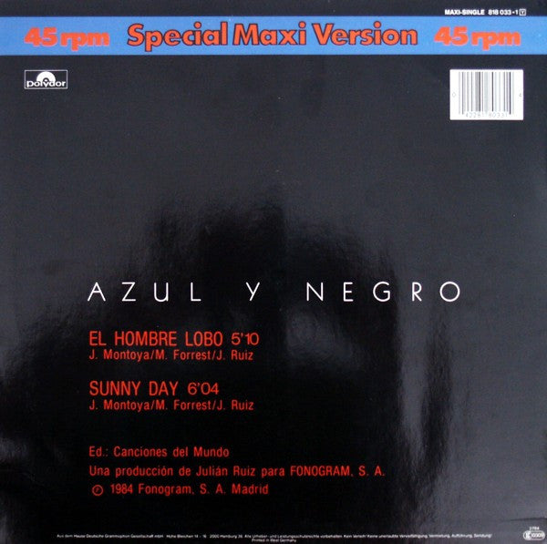 Azul Y Negro : El Hombre Lobo (12", Maxi)