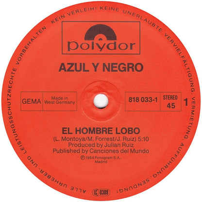 Azul Y Negro : El Hombre Lobo (12", Maxi)