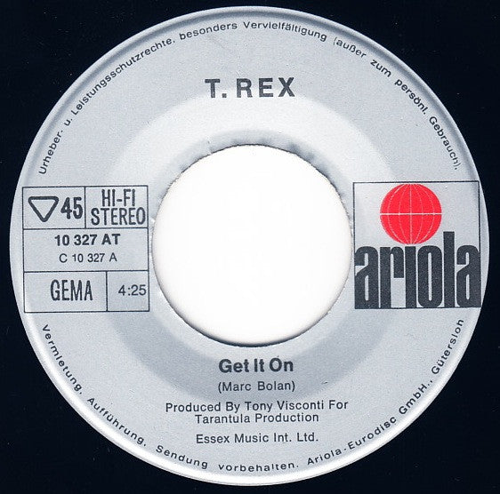 T. Rex : Get It On / Raw Ramp (7", Single)