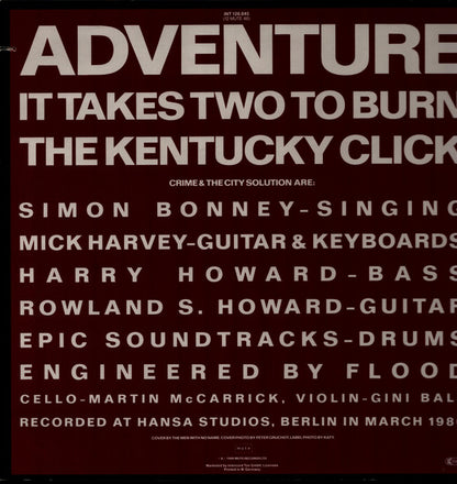 Crime And The City Solution* : The Kentucky Click. / Adventure (12", Maxi)