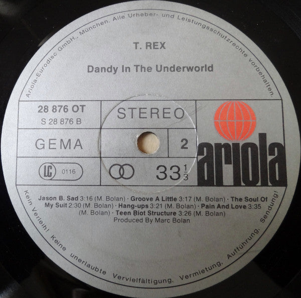T. Rex : Dandy In The Underworld (LP, Album)