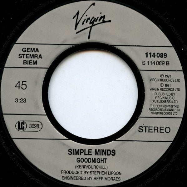 Simple Minds : Let There Be Love (7", Single)