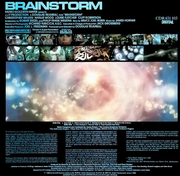 James Horner : Brainstorm (Original Motion Picture Score) (LP, Album)