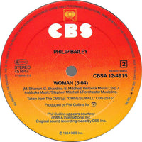 Philip Bailey Duet With Phil Collins / Philip Bailey : Easy Lover (Extended Dance Remix) b/w Woman (12", Maxi)