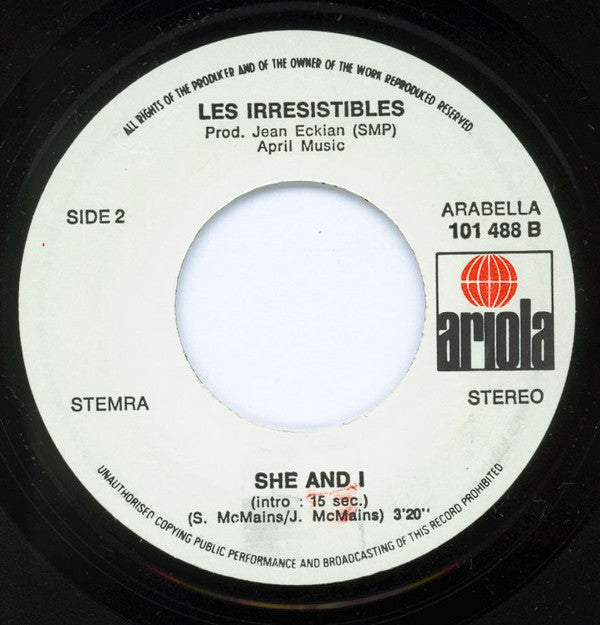 Les Irrésistibles : My Year Is A Day  (7", Single, RE)