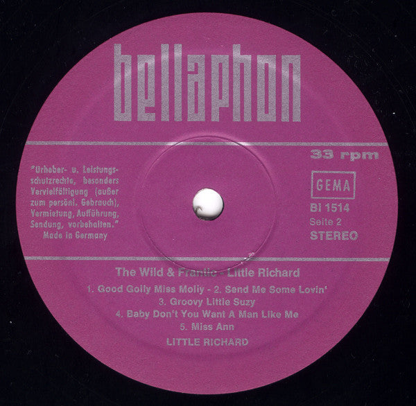 Little Richard : Wild And Frantic (LP, Album)
