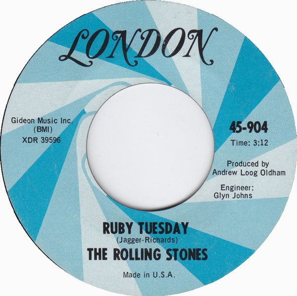 The Rolling Stones : Let's Spend The Night Together / Ruby Tuesday (7", Single, Mono, Styrene, She)
