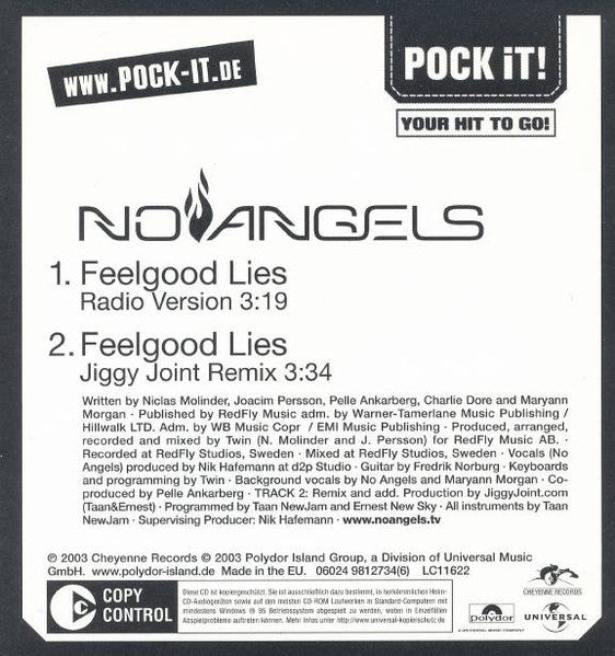 No Angels : Feelgood Lies (CD, Mini, Single)