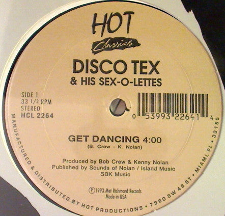 Disco Tex & His Sex-O-Lettes / New York City : Get Dancing / I'm Doing Fine Now (12", RE)
