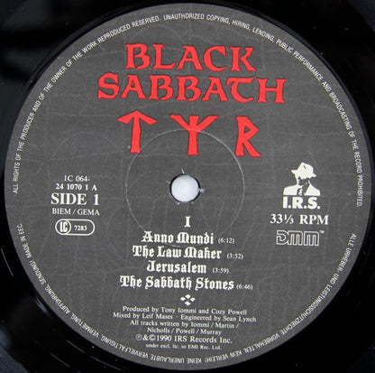 Black Sabbath : Tyr (LP, Album)