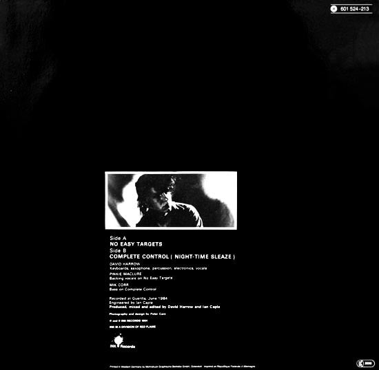 David Harrow : No Easy Targets / Complete Control (12")