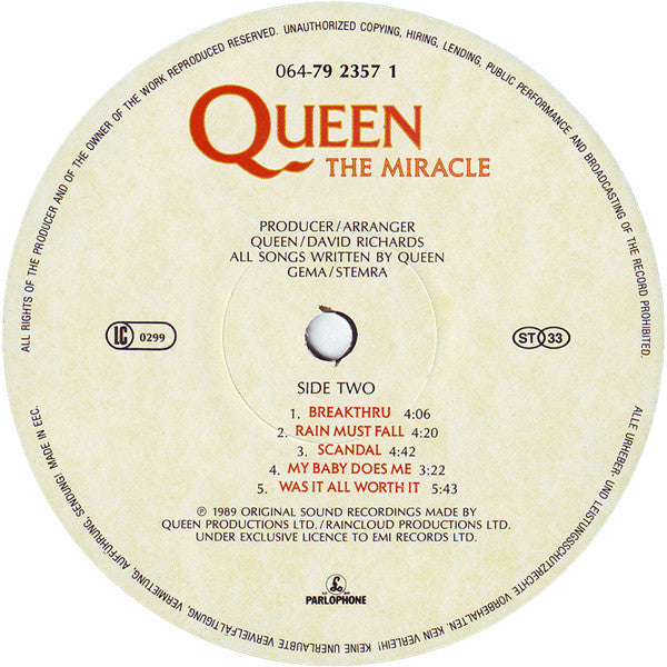 Queen : The Miracle (LP, Album)