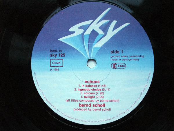 Bernd Scholl : Echoes (LP, Album)