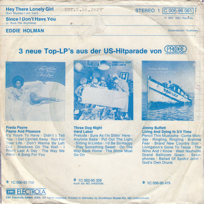 Eddie Holman : Hey There Lonely Girl (7", Single)