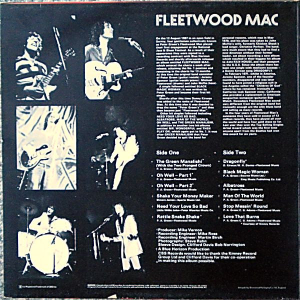 Fleetwood Mac : Fleetwood Mac Greatest Hits (LP, Album, Comp, RE, Gat)