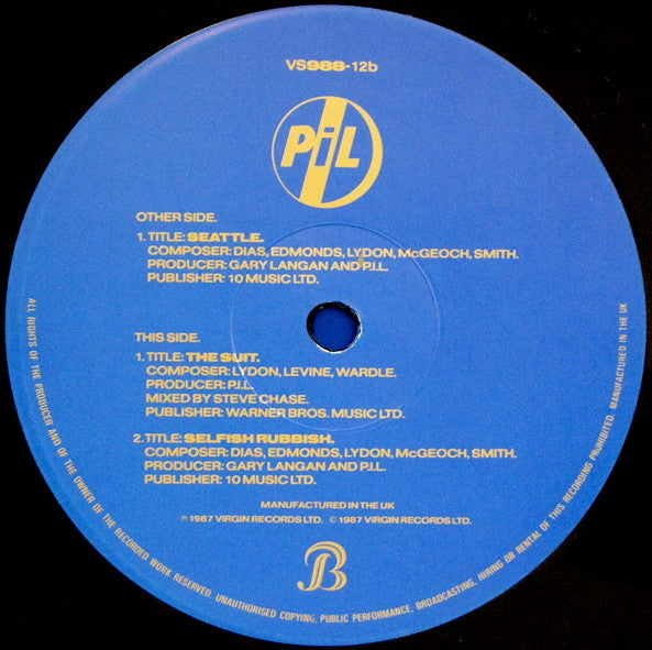 Public Image Limited : Seattle... (12", Single)