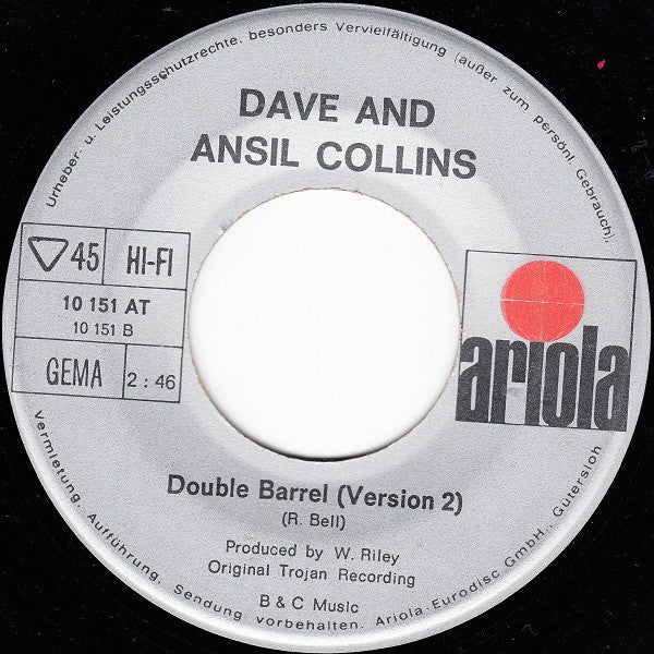 Dave And Ansil Collins* : Double Barrel (7", Single)